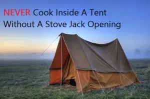 Can I cook inside a tent if its raining