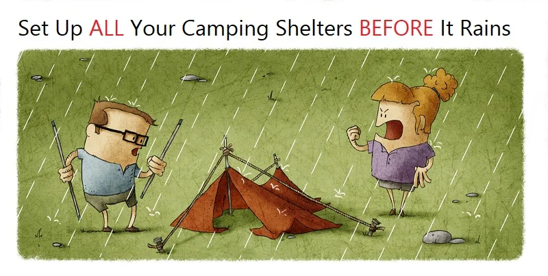 Ways to cook in the rain